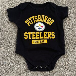 Pittsburg Steelers football onesies 3/6 months